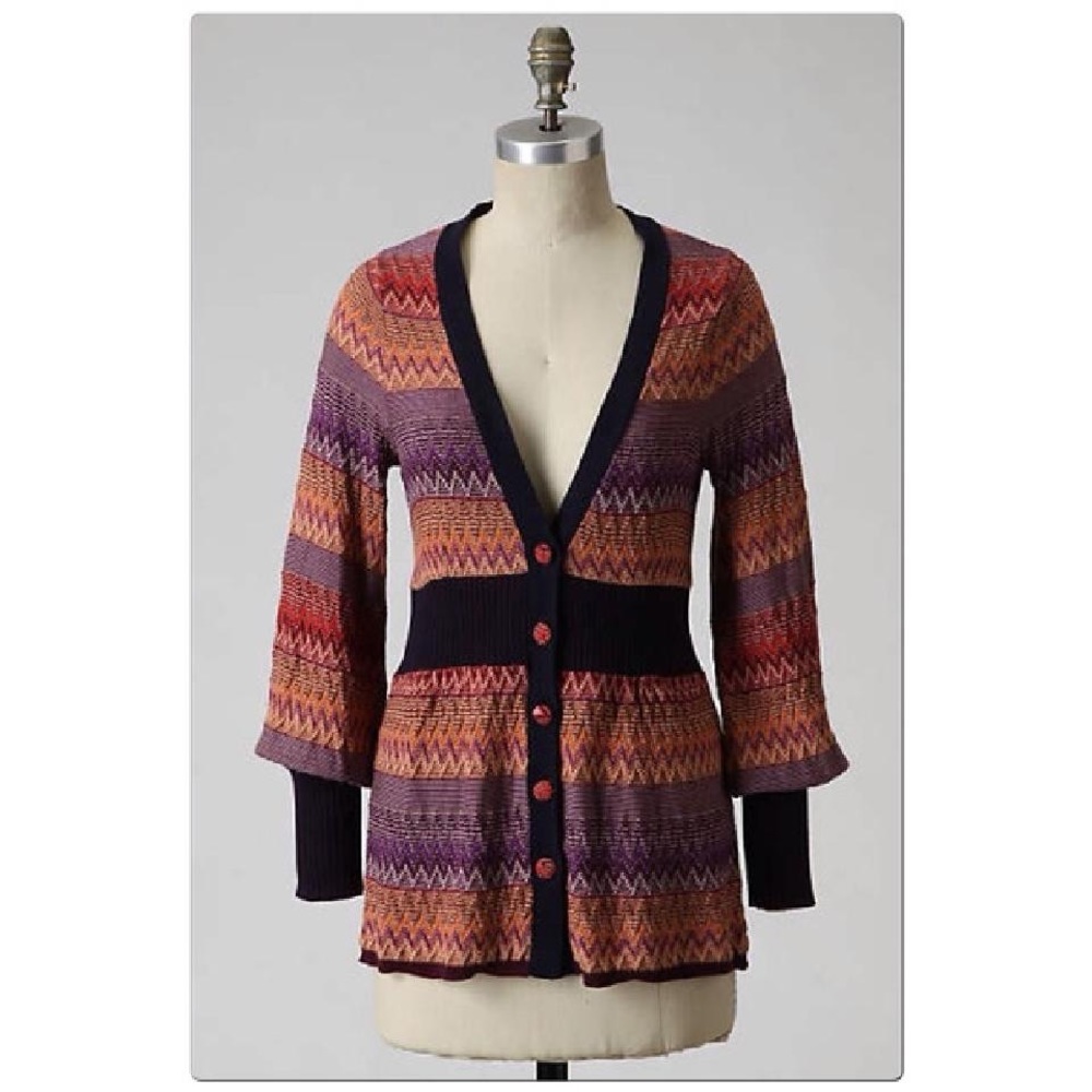 Anthropologie Moth Fianna Printed Cardigan